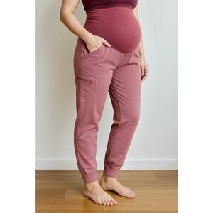 FIGS Zamora Maternity Scrub Pants Jogger Mauve Size XXS Tall